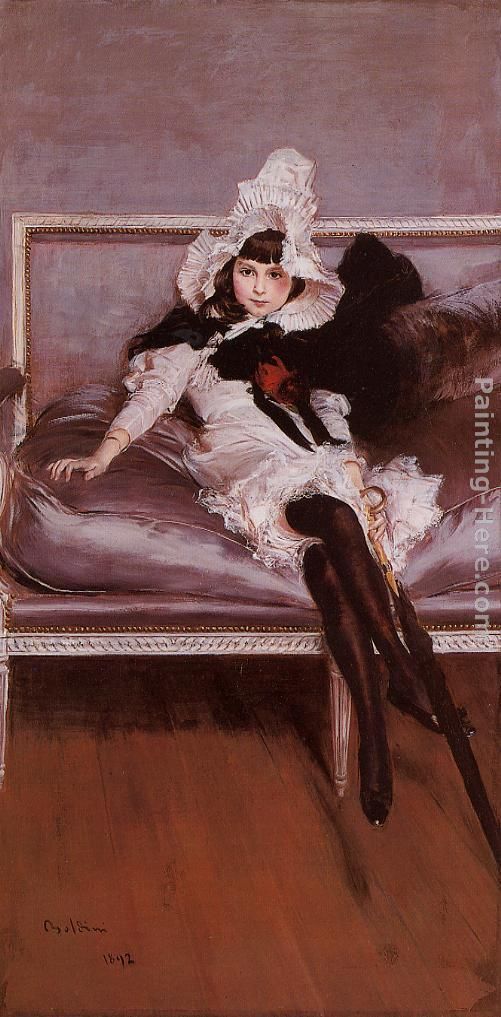 Portrait of Giovinetta Errazuriz painting - Giovanni Boldini Portrait of Giovinetta Errazuriz art painting